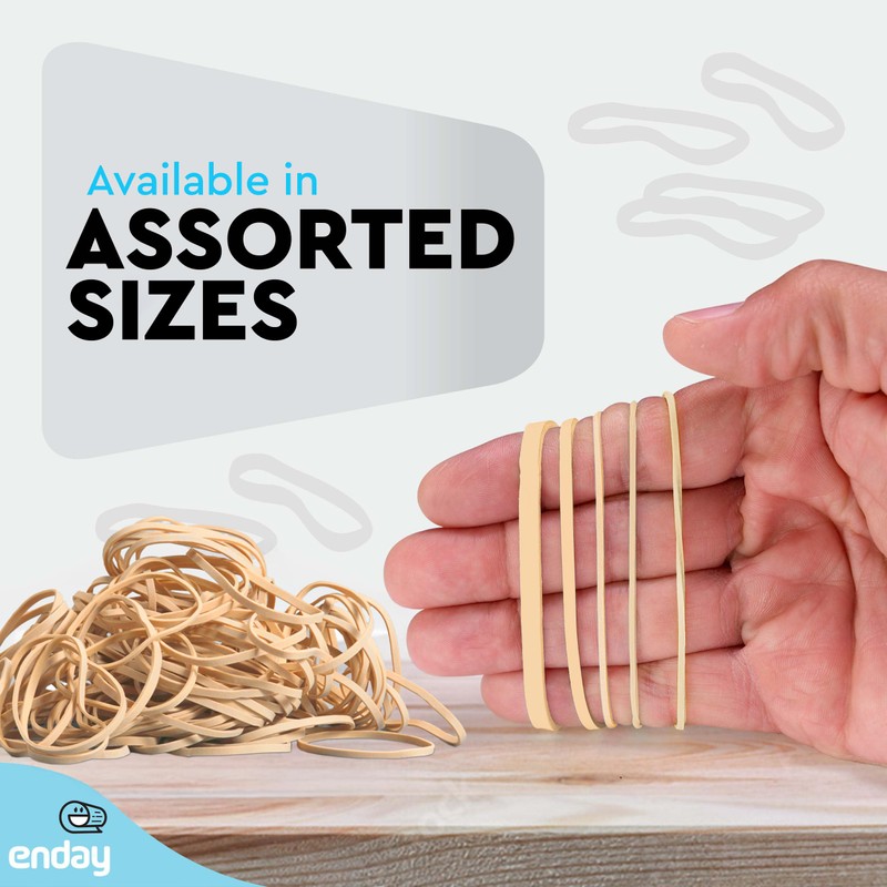 Rubber Bands Assorted Size, Beige Rubber Bands Bulk, Stretchable Elastic