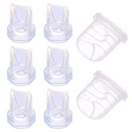 lasuroa 2stk Silikonmembranen & 6stk Entenschnabelventile für Eufy, Ersatzteile für Milchpumpen Kompatibel mit Eufy E10/S1/S1 Pro, Lansinoh Discreet Duo, NCVI, Tragbarer Milchpumpe NICEGREEN