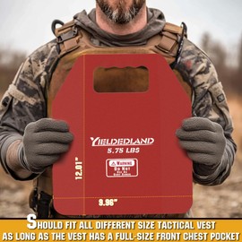 YIELDEDLAND Weight Vest Plates 5.75/8.75LB Pairs - Strength Training, Running, Heavy Workouts (Red, 5.75LB Plate)