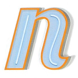 HAB & GUT - VM014 magnetic letters made of metal, N, vintage neon letters