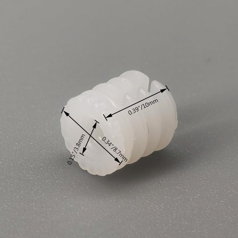 Alamic Plastic Dowel Plastic Hinge Dowel Inserts (100, 0.34"x0.39"(8.7mmx10mm) Split)