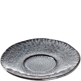 LEONARDO HOME 18590 Matera Ceramic Saucer 15 cm Anthracite, Charcoal