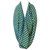 Wrapables Dottie Infinity Acrylic Knit Scarf Winter Circle Scarf, Teal/Yellow