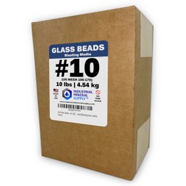 #10 Glass Beads - (10 LBS or 4.54 kg) - Blasting Abrasive Media (Fine) - 100-170 US Mesh for Blast Cabinets or Sand Blasting Guns