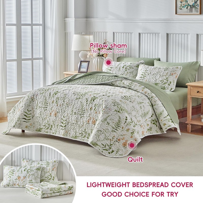 Floral Quilt Set 3 Piece Flower Quilt Sets Queen Size