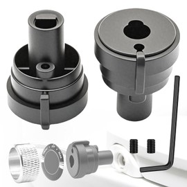 2 Pack Replacement Knob Compatible with Brondell Bidet Toilet Seat, for Non-Electric Swash Seat, Injection Moulding,ABS Material, （Plastic Knob Center Only, Metal Ring Not Included）Black