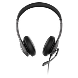 Morpheus 360 Connect USB Stereo Headset with Boom Microphone - Noise Reduction Mic- Protein Leather Ear Cushions - in-Line Volume Controls - Mute Button - Black - HS5600SU