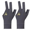 DLPRK 2 Snooker-Handschuhe, verstellbare Nylonhandschuhe, Dreifingerhandschuhe, atmungsaktiv, grau (Linke Hand)