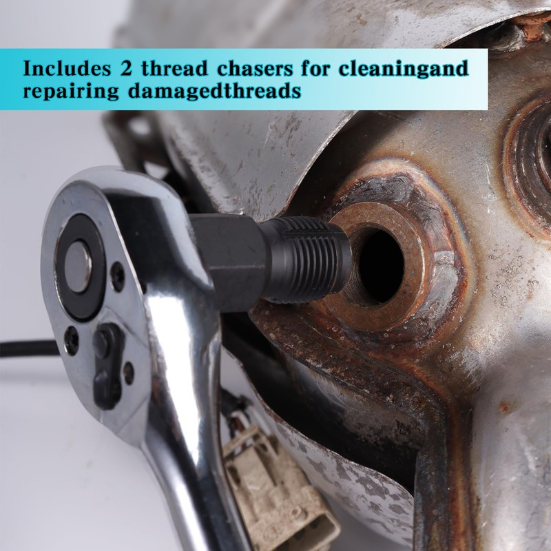 Rlokciy 5-Piece Forged O2 Oxygen Sensor Socket & Thread Chaser