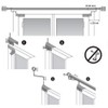 Curtain Pole Bracket, No Drilling - Easy Attachment for Double