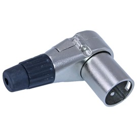 90 Degree Adjustable 3 Pin XLR Right Angle Connector - 7 Clockable Positions (Male)