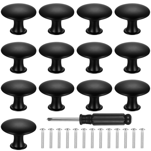 ZHENGYYUU 13 Pcs Black Drawer Cabinet Knobs, Antique Cupboard Door