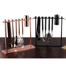 Old Dutch Bar Tools Set - 7 pc - Gunmetal Finish Stainless,12.5 x 10.5 x 3",5442GM