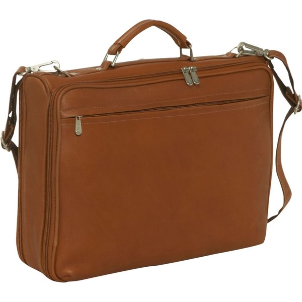 Piel Leather Double Executive Computer Bag, Saddle, One Size