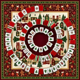 Oriental Christmas Mahjong Tiles Set 30x23x13mm Acrylic 160 Tiles Santa Xmas Tree GiftColor: 30mm Christmas Red Mahjong Tiles