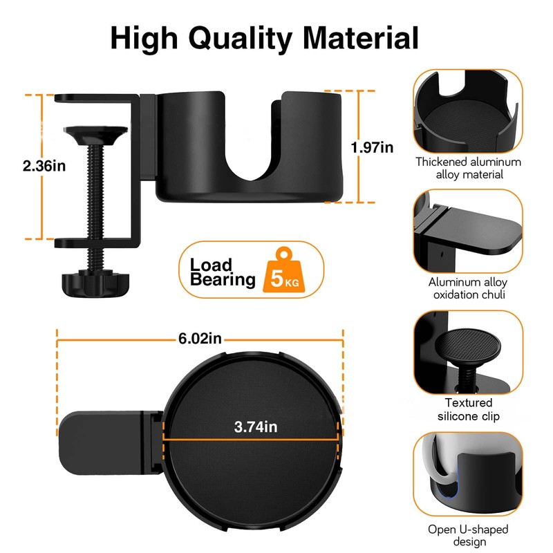 SAVOSWEET Creative Office Cup Holder Made of Aluminium Alloy Materials,