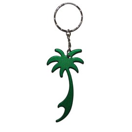 Komonee Palm Tree Green Keychain Bottle Opener Key Chain Metal Holiday Key Ring Novelty Keyring