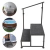 Step Ladder with Handrails, 2-Step Porch Ladder for Elderly, Portable