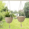 Natural Hanging Seagrass Plant Baskets Dural Layer Flower Planting Basket