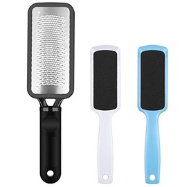 Kit de 3 limas de pies, colosal para pies y lima de pies de doble cara para quitar callos y eliminar la piel muerta, herramienta para el cuidado de los pies