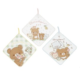 Marushin 6425001600 Loop Towel, Set of 3, Rilakkuma Friends Character, Kindergarten, School Entrance Goods, Kindergarten, Elementary School, Girls