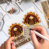 REWIDPARTY Turkey Shaped Fill-in Invitations with Envelopes（Set of 15）Food Feast