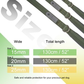 TSPRO Premium Dog Leash, 4.2 ft Lenght Single Handle Leash, Hook Strong and Breathable Durable, Soft Cushioned Handle, Large Dogs Leash, for Walking and Training (Green Size 3)