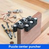 Snblzhef Woodworking Punch Locator Round Wood Tenon Self-Adaptive Centering Punching