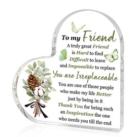 Bestie Gifts for Women Cute Friendship Acrylic Decor inspiration Gifts for Best Friend Birthday Christmas Farewell Going Away Gift From Friends Classmates Female Friends Present Ideas