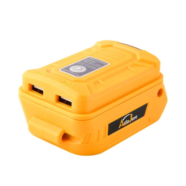 AUTOJARE DCB090 Battery Adapter For DEWALT 14.4V/20V MAX USB Power