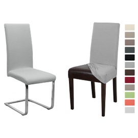 Beautex Set of 2 Jersey Chair Covers (choice of colours) Elastic Plain Stretch Cotton Bi-Elastic