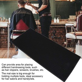 Salon Heat Resistant Mat, PVC Hairdresser Hair Cutting Tools Non-Slip Pad