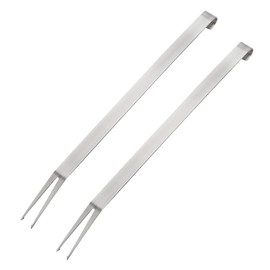 Mipcase 304 Stainless Steel Barbecue Forks 2-Piece Set for Grilling and Roasting Multifunctional BBQ Tools for Meat and Vegetables Sturdy and Easy to Use