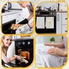 Sratte 6 Pcs Farmhouse Marble Kitchen Towels Pot Holders Oven