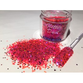 Dazzling Iridescent Light Pink 0.062 Hex Fine Glitter Jars
