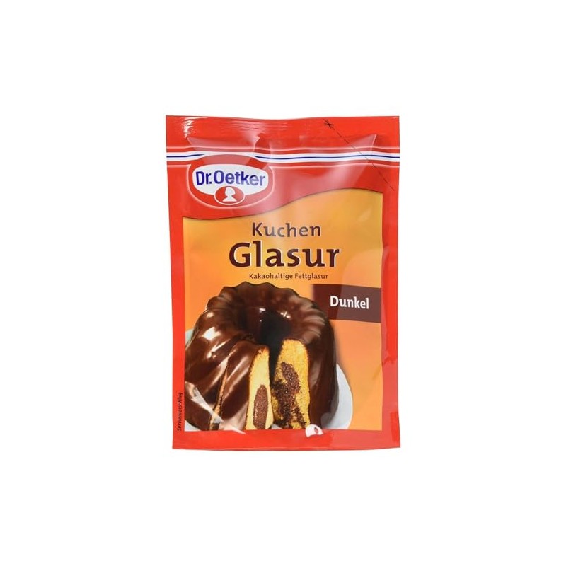 Dr Oetker Dunkel Kuchen Glasur 125g/4.4oz Dark Chocolate Icing