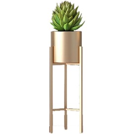 Soporte metálico ajustable para plantas de interior con soporte para macetas opcional. Fácil montaje. Estante alto para plantas. Soporte para macetas extraíble incluido.