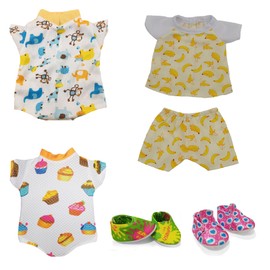 Xunwa Baby Dolls Clothes for 10-12 Inch Alive Dolls,Doll Clothing Outfits Accessories Shoes for 10-11-12 Inch Newborn Reborn Baby Doll Girl and Boy(pattern1, 11)