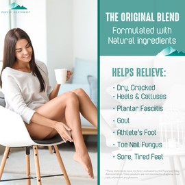 Epsom Salt Tea Tree Foot Soak-Toenail Repair, Softens Thick Calluses & Corns, Stubborn Foot Odor, Athletes Foot Burning & Itching, Damaged Discolored Nails: Purely Northwest USA 16 ounces/1Lb