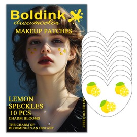 Boldink 10pcs Lemon Face Makeup Patches, Waterproof Temporary Fruit Tattoos for Women