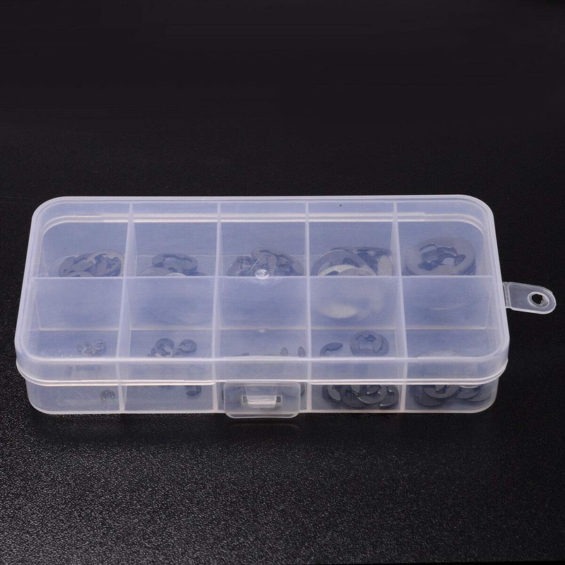 BE-TOOL E-Clip Retaining Snap 120Pcs 10Size Stainless Steel Internal Circlip