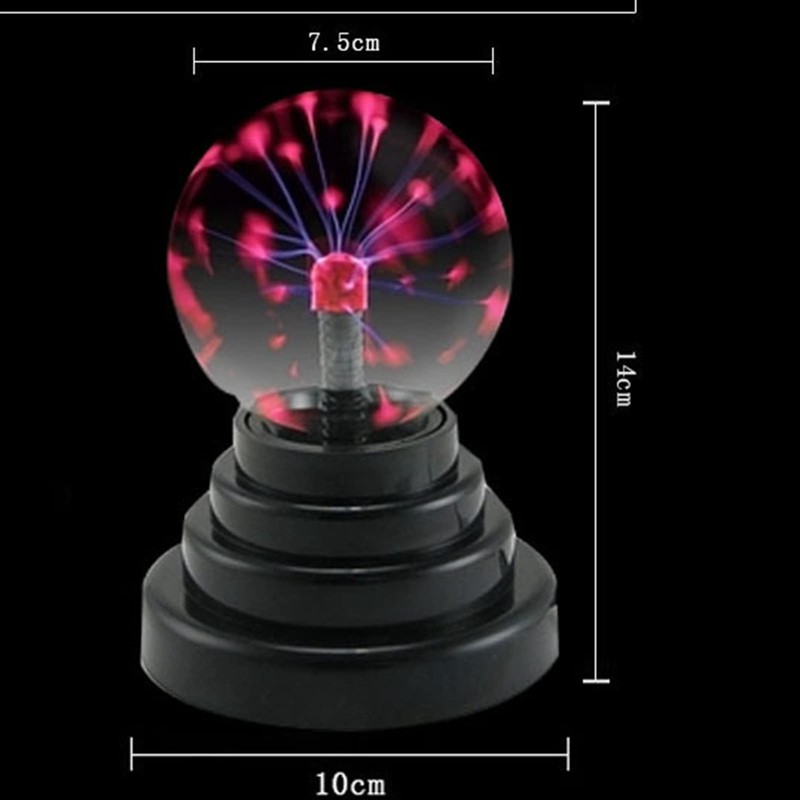 3 Inch Magic Plasma Ball, Electrostatic Ball Mini Light Portable