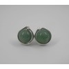 Silver-plated earrings made of gemstone aventurine