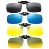Polarised Clip On Sunglasses, Pack of 4 Flip Up Sunglasses
