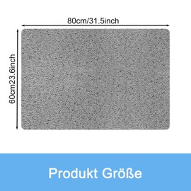 Walant Shower Mat Non-Slip 60 x 80: Non-Slip Shower Mat Non-Slip Quick Drying Non-Slip Shower Mat Highly Efficient Drainage Shower Tray Mat Grey