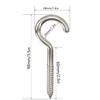 CL-Link 12Pcs Screw-in Hook Self-Tapping Screw Hooks Open Eye Hooks