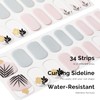 NAILOG Semi-hardened Gel Nail Stickers (34 Pieces), Long Lasting, Salon