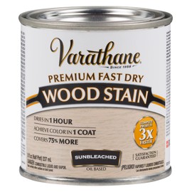 Varathane Premium Fast Dry Wood Stain, Half Pint, Sunbleached