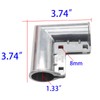 4 Packs Chain Link Fence Gate Corners, Aluminum Gate Corner