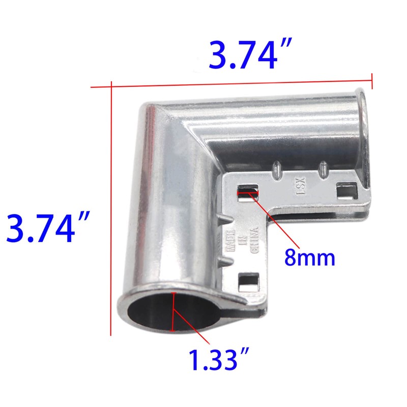 4 Packs Chain Link Fence Gate Corners, Aluminum Gate Corner